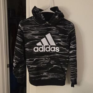 adidas Black and White Kids Hoodie